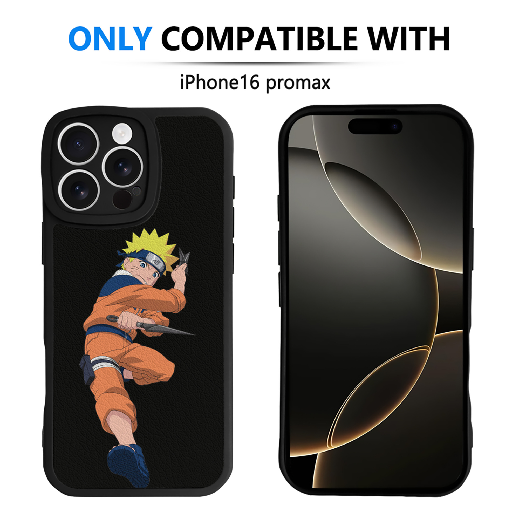 （画像用） NARUTO -ナルト- うずまき ナルト Uzumaki Naruto 【iPhone 16シリーズ対応】シリコンスマホケース（レザー調） 材質：シリコン